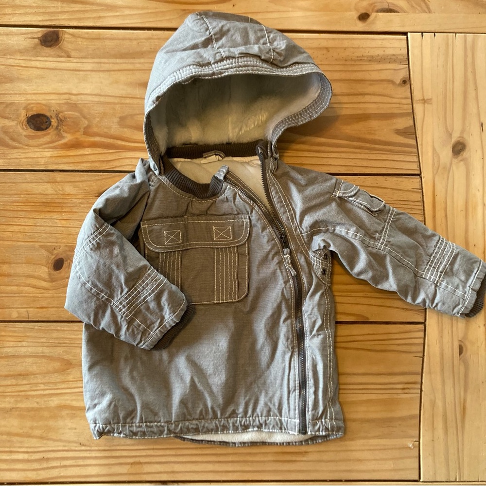 H&M Toddler Winter Coat, Sherpa lined hooded coat